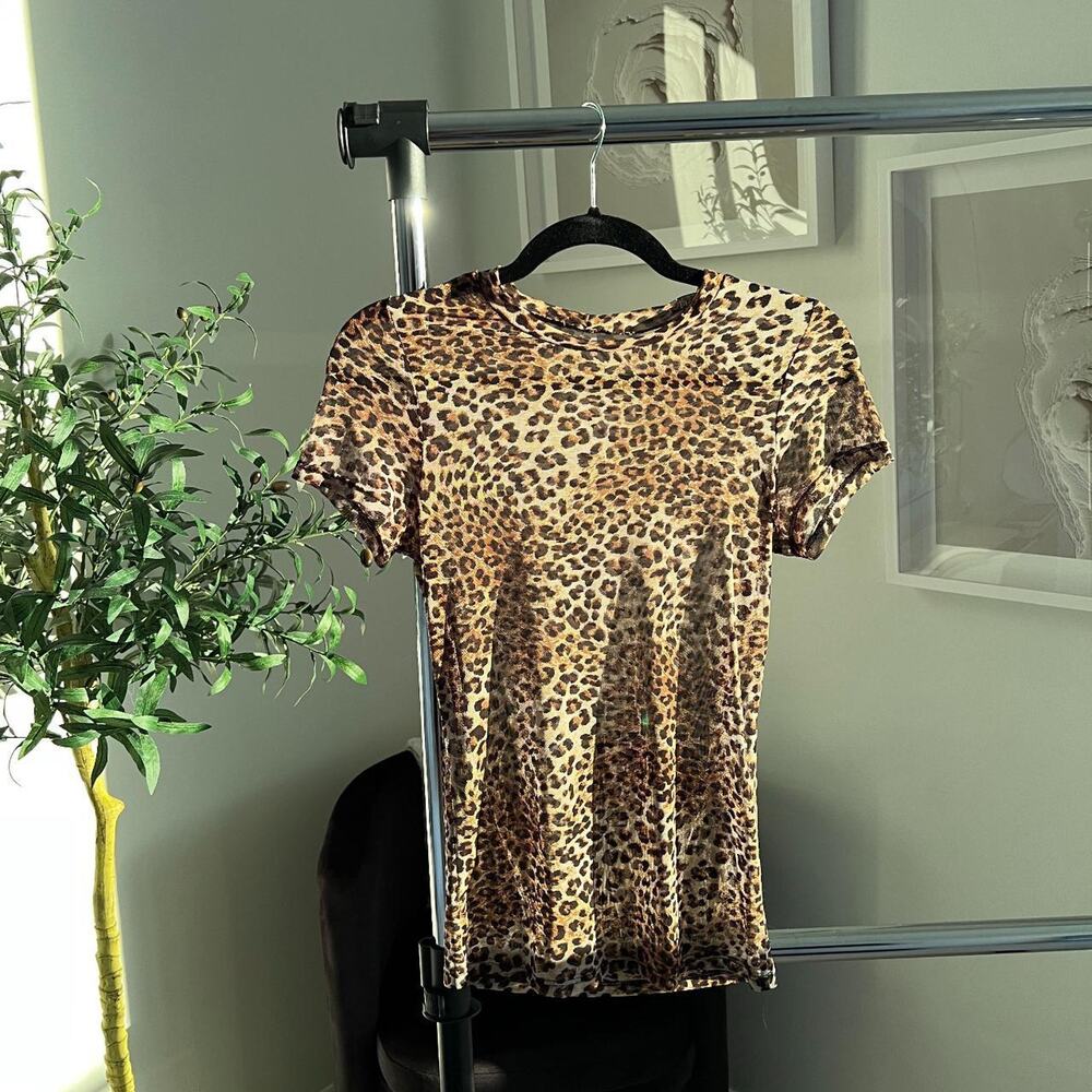 Sheer Cheetah Print Top